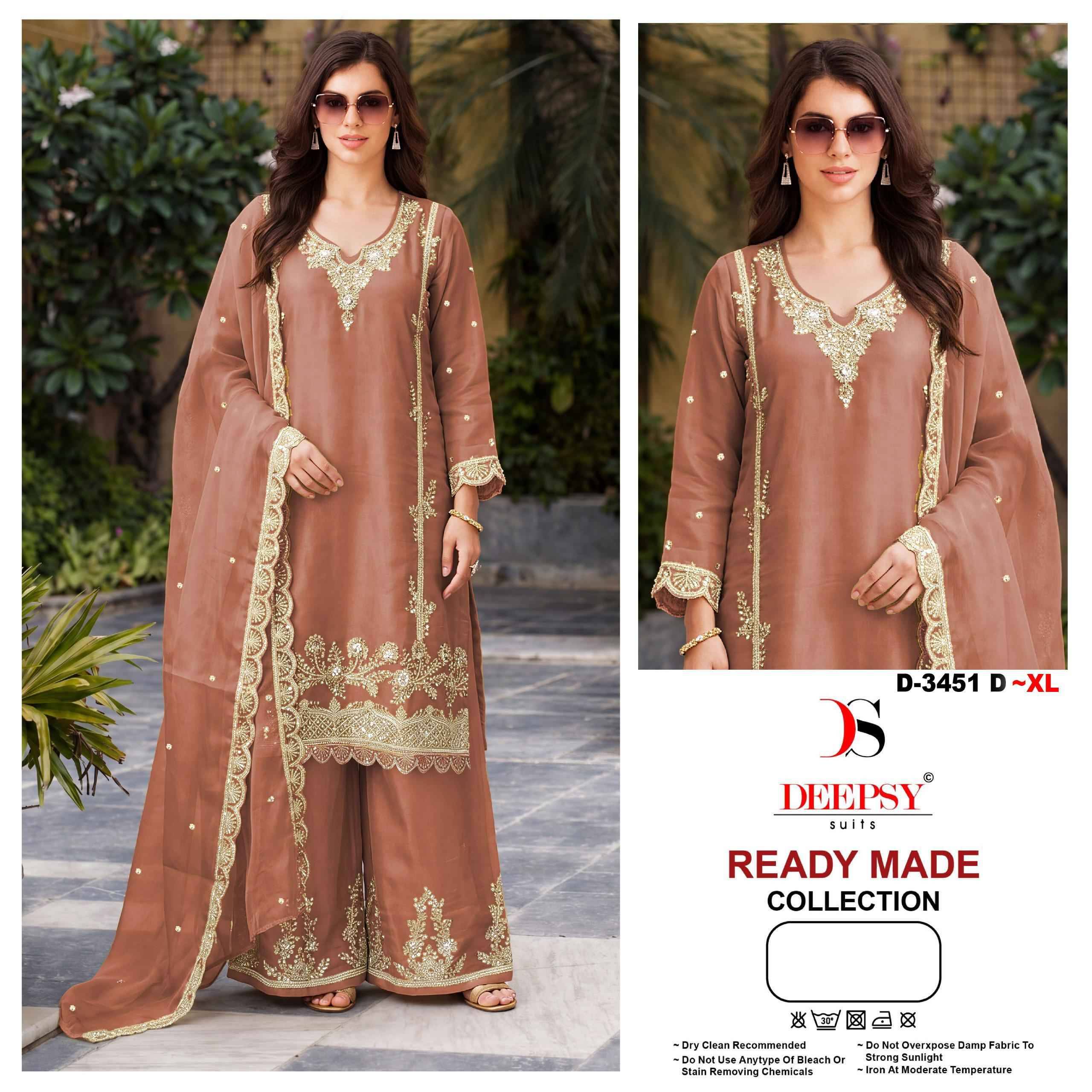 D-3451 By Deepsy  Pakistani Stylish Beautiful Colourful Printed & Embroidered Party Wear & Occasional Wear Pure cotton Dresses At Wholesale Price